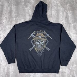 Harley Davidson Hoodie Mens XL Black Avalanche Colorado Motorcycles Sweatshirt